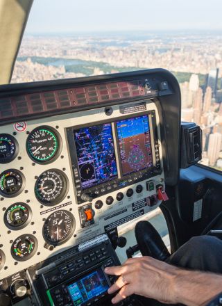 Helicopter Control Panel View While Flying